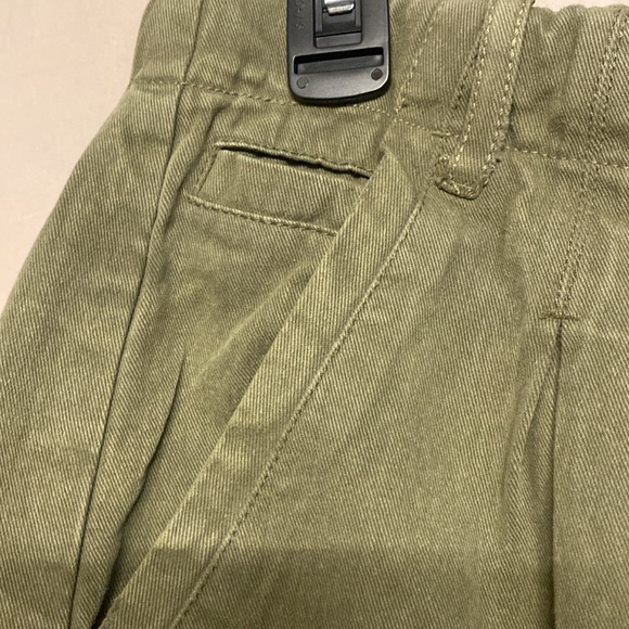 Free People High Waisted Gaucho Pants, Size 10 Color Army Green - Picture 7 of 12